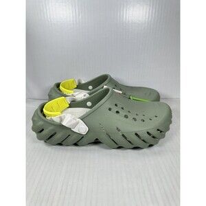 Size 11 Mens CROCS Echo Clog Moss Green Vert Mousse 207937-308 Slip On Shoes NEW